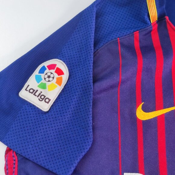 Nike FC Barcelona soccer jersey men's size L #11 O.Dembele 2017 season Home - Picture 7 of 13